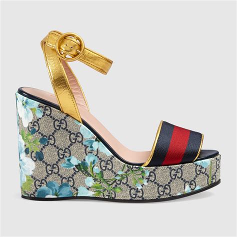 gucci platform sandals colorful|gucci platform wedge sandal.